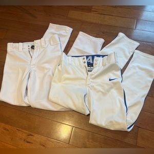 Youth Large white baseball pants.